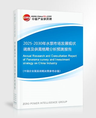 2025-2030年水泵市場發(fā)展現(xiàn)狀調(diào)查及供需格局分析預(yù)測報告